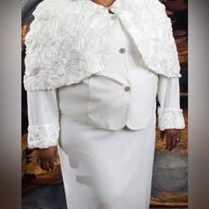 Plus size Suit Size 26/28 Three Piece, Rhinestones, Crystals, Interview, Church